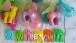 Vintage MY LITTLE PONY G1 WINDY WING 100% complete lot w combs Moon Jumper