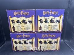 Vintage NEW Harry Potter Die-Cast Vehicles Complete Set Of 4 Motorcycle, Trolley