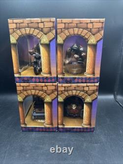 Vintage NEW Harry Potter Die-Cast Vehicles Complete Set Of 4 Motorcycle, Trolley