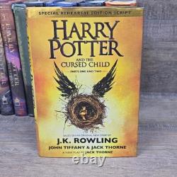 9 LIVRES HARDCOVER HARRY POTTER lot 1-7 SÉRIE COMPLÈTE J. K. Rowling Enfant Maudit