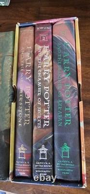 Coffret complet Harry Potter 1 à 7, livres reliés, coffret 1 à 3