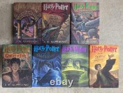 Coffret complet de la série HARRY POTTER 1-7 J. K. Rowling lot de première édition relié
  	<br/>	 