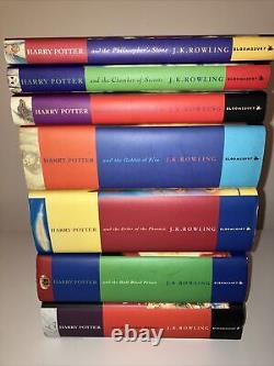 Coffret de livres Harry Potter Bloomsbury TOUS EN RELIÉ Première édition Ensemble complet 1-7 TBE