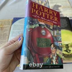 Coffret de livres Harry Potter Relié 1-7 Édition complète Première Édition Couvertures originales DJ