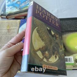 Coffret de livres Harry Potter Relié 1-7 Édition complète Première Édition Couvertures originales DJ