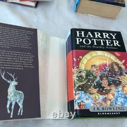 Coffret de livres Harry Potter Relié 1-7 Édition complète Première Édition Couvertures originales DJ