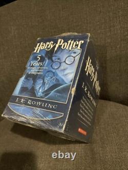 Coffret de livres Harry Potter Scholastic 1-5 par J. K. Rowling tout neuf scellé vintage