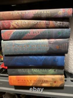 Collection complète Harry Potter 1-7 en édition reliée, toutes en première édition