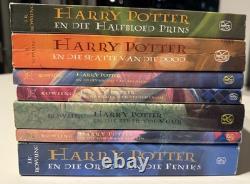 Collection complète Harry Potter en afrikaans d'Afrique du Sud, livres 1-7, premières éditions
