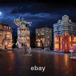 Collection complète de 9 bâtiments du village Harry Potter de Department 56 : Allée des Diagon