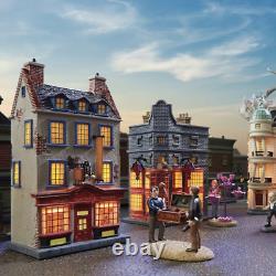 Collection complète de 9 bâtiments du village Harry Potter de Department 56 : Allée des Diagon