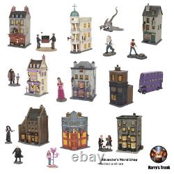 Collection complète de 9 bâtiments du village Harry Potter de Department 56 : Allée des Diagon