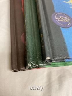 Collection complète de HARRY POTTER 1-7 1ère édition Relié Bibliothèque de Poudlard JK Rowling