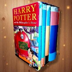 Collection complète de Harry Potter avec boîte Bloomsbury en version reliée, 4 premières éditions