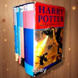 Collection complète de Harry Potter avec boîte Bloomsbury en version reliée, 4 premières éditions