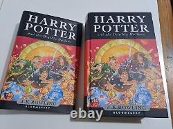 Collection complète de livres Harry Potter en version reliée, édition britannique, en très bon état et collectionnable.