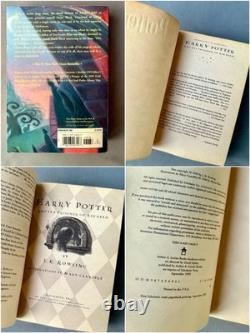 Collection entière de la première édition 1ère impression de tous les 7 livres de poche Harry Potter