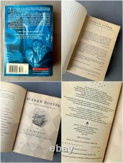 Collection entière de la première édition 1ère impression de tous les 7 livres de poche Harry Potter