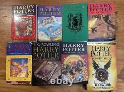 Complète Harry Potter Lot Y Compris Cinq Premières Éditions 8 Hc & Pb Jk Rowling