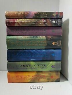 Complète Livre De Couverture Rigide Set 1-7 Harry Potter Toutes Les 1ère Édition Par J. K. Rowling Lot