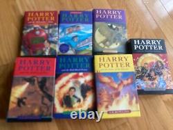 Couvertures de Harry Potter Livres 1 à 7 Ensemble Complet en Relié Bloomsbury Avec DJ