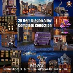 Department 56 Harry Potter Village Collection complète de 20 boîtes du Chemin de Traverse - Neuf