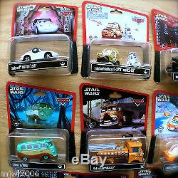 Disney Pixar Cars Star Wars Ensemble Complet Tout Parcs À Thème Moulé Sous Pression 2013-2015