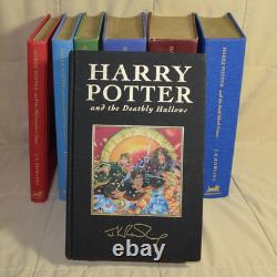 ÉDITION DE LUXE Harry Potter Coffret complet UK Bloomsbury, reliure rigide Signature