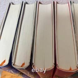 ENSEMBLE COMPLET DE 11 LIVRES HARRY POTTER ÉDITION JAPONAISE EN COFFRET ENFONCÉ USAGÉ