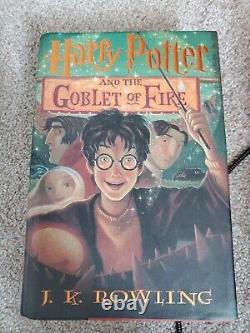 ENSEMBLE COMPLET HARRY POTTER HC, La plupart des 1ères éditions américaines. Rareté d'imprimerie dans le volume n°6