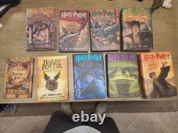 ENSEMBLE COMPLET U.S. VÉRITABLE 1ER/1ER HARRY POTTER Livres 2-7 + TOUTE PREMIÈRE ÉDITION 4ÈME IMPRESSION, EN EXCELLENT ÉTAT