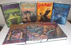 Ensemble Complet 7 Harry Potter Hc Avec Veste Dust 1st American Edition Livres / Nice