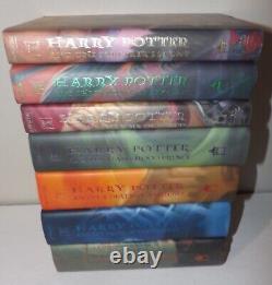 Ensemble Complet 7 Harry Potter Hc Avec Veste Dust 1st American Edition Livres / Nice