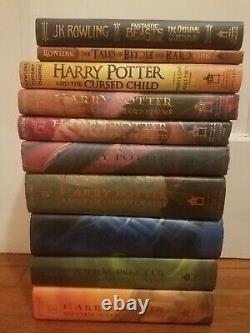 Ensemble Complet De 7 Harry Potter Hardcover Books Lot American First Edition