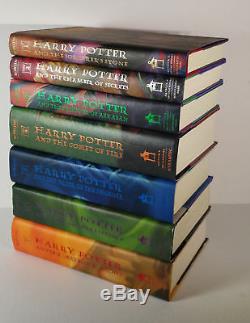 Ensemble Complet De 7 Livres À Couverture Rigide Harry Potter, Lot J. K. Rowling + 2 Bonus, 1 Re Édition