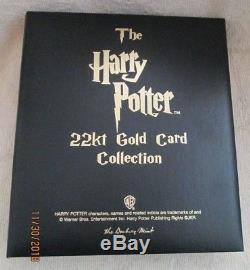 Ensemble Complet De Cartes Or 22kt Harry Potter Danbury Mint Rare 60 Card