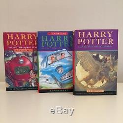 Ensemble De Livres À Couverture Rigide Rare Et Rare De Harry Potter Au Royaume-uni, Première Édition
