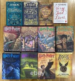 Ensemble complet 1ère édition de la série Harry Potter 1-8 + 4 par JK Rowling Lot de 12 livres