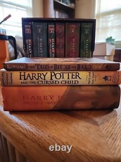 Ensemble complet Harry Potter 6 PB boîte et HB #7 & L'Enfant Maudit & Les Contes de Beedle le Barde