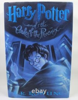 Ensemble complet Harry Potter HC 1-7 JK Rowling 1ères éditions américaines avec jaquettes de protection