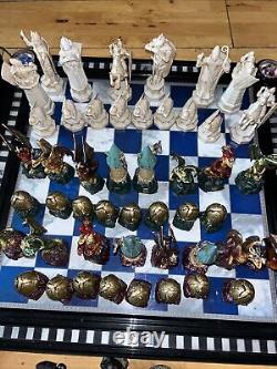 Ensemble complet d'échecs de dragon Harry Potter DeAgostini + 1 noble