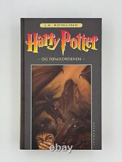 Ensemble complet de 7 livres Harry Potter en danois. Relié TRÈS BON ÉTAT