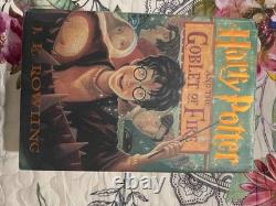 Ensemble complet de 7 livres Harry Potter, première édition/impression américaine (1998-2000)