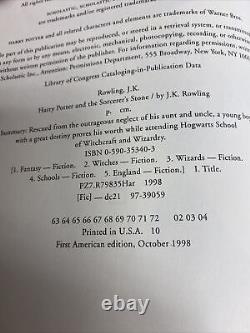 Ensemble complet de HARRY POTTER 1-7, 1ère édition, relié en dur, Bibliothèque de Poudlard, JK Rowling