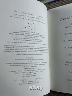 Ensemble complet de Harry Potter en édition reliée, 1ère édition américaine, 2 livres sont des 1ères impressions