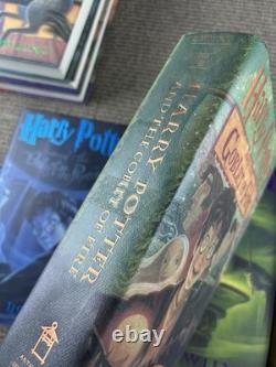 Ensemble complet de Harry Potter en édition reliée, 1ère édition américaine, 2 livres sont des 1ères impressions