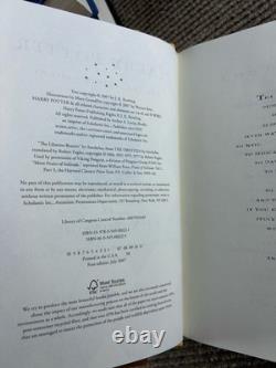 Ensemble complet de Harry Potter en édition reliée, 1ère édition américaine, 2 livres sont des 1ères impressions