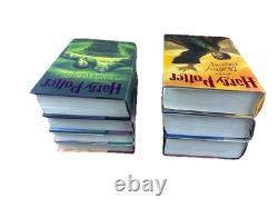 Ensemble complet de Harry Potter en édition reliée, 1ère édition américaine, 2 livres sont des 1ères impressions