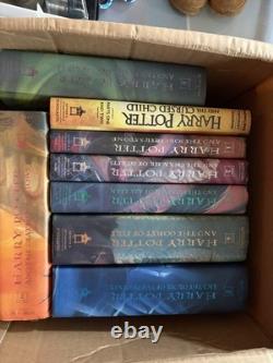 Ensemble complet de Harry Potter en édition reliée HC américaine 1ère édition TOUTES les impressions de 1ère pr