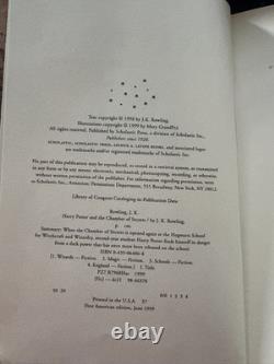 Ensemble complet de Harry Potter en édition reliée HC américaine 1ère édition TOUTES les impressions de 1ère pr